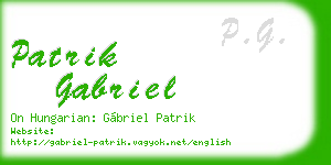 patrik gabriel business card